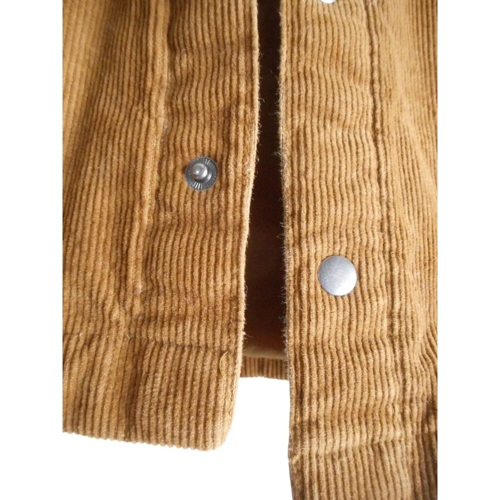 Cat & Jack Boys 5T Brown Corduroy Jacket coat Lined Snap close Sherpa accent - Picture 3 of 7